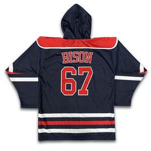 Jersey de Hockey sobre Hielo Sublimado Personalizable con Números y Nombres de Equipo - Alta Calidad, 100% Poliéster, Antibacteriano y Transpirable - Product Image 3