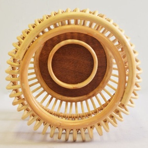 Bougeoir en rotin au design unique, chandelier style boho, lanternes naturelles en rotin, vente en gros du Vietnam - Product Image 3