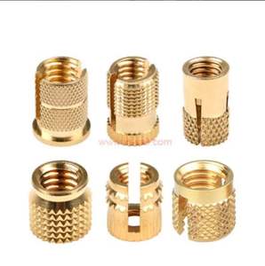Inserts d'expansion autobloquants en laiton, écrous filetés, fixations pour plastique et bois, haute résistance aux vibrations, douille métallique moletée - Product Image 3