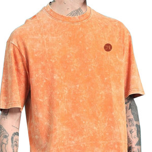 Camiseta con efecto acid wash para hombre, estilo vintage, algodón suave, informal, para el día a día, cómoda. - Product Image 3