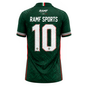 Camiseta de Fútbol de México Unisex, Cuello en V, Manga Corta, Sublimada, Transpirable, de Malla de Poliéster, Estilo Americano, 260g, para Equipo - Product Image 2