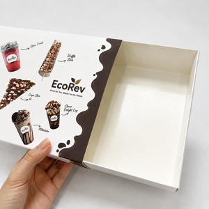 Custom Wholesale Eco-Friendly Biodegradable Disposable Waffle Cookie Packaging <b>Box</b> with Drawer Design - Product Image 4