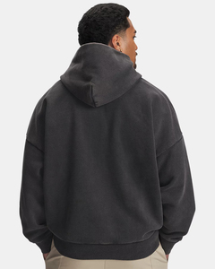 2026 Men's Regular Fit Zipper-Up Hoodie Solid Color Breathable Acid Wash 100% Cotton Embroidered Custom Logo Autumn Wear - Product Image 4