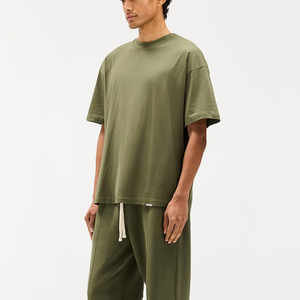 Camiseta Ringer de Corte Cuadrado para Hombre, 100% Algodón, Manga Corta, con Estampado, Lavado Ácido y Acabado Térmico con Efecto Desgastado por el Sol - Product Image 4