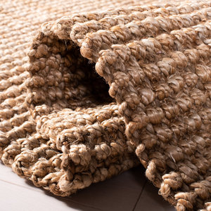 Alfombra de yute tejida a mano de color sólido Herramienta de torneado de estilo de granja natural - Product Image 3