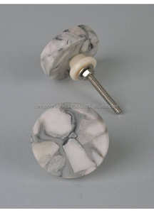 Bouton de porte personnalisé fait main incrustation de résine marbre laiton vadrouille incrustation d'os bouton d'armoire tiroir en laiton massif quincaillerie de meubles - Product Image 5