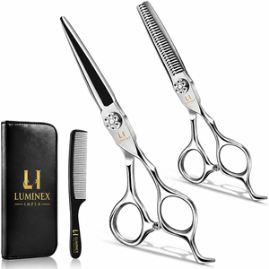 NYBL-55 5.5inch Straight <b>Left</b>-<b>handed</b> <b>Scissors</b> JAPAN 440C Sharp 58-59HRC Hardness Stainless Steel Handle Barber Shears Hair 28 - Product Image 1