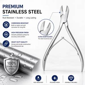 Coupe-ongles professionnel en acier inoxydable 12,5 mm à lame biseautée et pointe incurvée pour usage adulte - Product Image 4