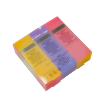 Boîtes d'emballage pliables écologiques en PVC, PET, PP, matériaux recyclés, avec logo personnalisable, vente chaude, gaufrage à chaud en feuille d'or