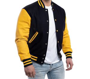Men High Quality Stand Letterman <b>Jacket</b> Classic Varsity Style Soft Comfortable Snap Front Rib Knit <b>Casual</b> Winter Breathable - Product Image 1