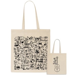 Victor Crafts Wholesale Custom Logo Printed Natural Cotton Letter Pattern Tote <b>Bag</b> Eco-friendly Promotional <b>Gift</b> - Product Image 4