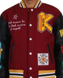 Custom <b>Patchwork</b> Wool <b>Jacket</b> Embroidery Patches Vintage Letterman College Baseball Bomber Varsity Casual Fleece Lining - Product Image 1