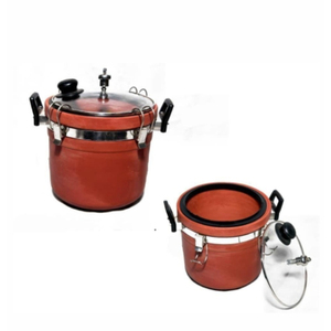 Olla a Presión Ecológica a Prueba de Explosiones con Tapa de Vidrio, Gran Capacidad, Apta para Estufas de Gas e Inducción, Construcción de Arcilla, Acabado Pulido, Plástico - Product Image 3