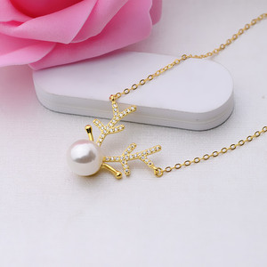 Collier pendentif en argent S925 fait main avec des bois de cerf, 8-10 cheveux de cire d'abeille, chaîne 316, accessoires en perles, nouveau accessoire de mode DIY - Product Image 3