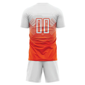 ชุดเสื้อฟุตบอลแบบซับลิเมชั่นสั่งทำพิเศษ INDEX SPORTSWEAR สีขาวไล่เฉดสีส้ม คอกลม แขนสั้น สำหรับผู้ใหญ่ ระบายเหงื่อได้ดี - Product Image 3