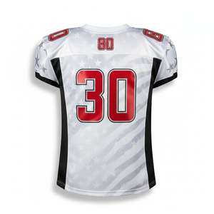 OEM Custom Front Sublimated <b>Polyester</b> Mesh Retro American Football Jersey <b>Shirt</b> Short Breathable Plus Size Quick Dry - Product Image 3