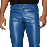 Celana Jogger Kulit Pria Custom Slim Fit Polos Anti Air Bernapas Ramah Lingkungan Nyaman Pinggang Tinggi Streetwear
