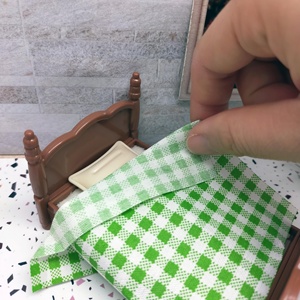 Charming <b>Miniature</b> Bed Set Decor for Your Doll House - Product Image 1