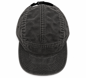 Gorra Vintage Negra Lavada de 5 Paneles, Ajustable, con Visera Plana, Mezcla de Algodón, para Uso Casual al Aire Libre - Product Image 1