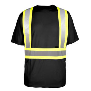 Camiseta de Trabajo de Alta Visibilidad con Mangas Cortas y Reflectante, Ropa de Seguridad Transpirable para Exteriores y Construcción, Personalizable OEM - Product Image 1