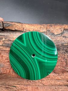 Natural Malachite Watch Dial : 31.50 mm Round One Sided Polished Watch <b>Face</b> - Product Image 5