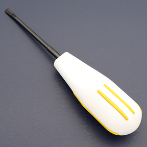 Straight 5mm Black Line Luxating Elevator Dental Extraction Instrument 16.5cm Black Plastic Handle <b>Thin</b> Sharp Black Coated Tip - Product Image 1