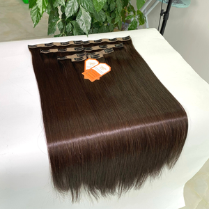 คลิป Remy คุณภาพสูง 100% ในการต่อผมมนุษย์สีน้ําตาลทําจากผมดิบเวียดนาม - Product Image 3