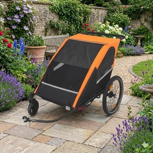 TC-2024T Twin Baby <b>Bike</b> <b>Trailer</b> Stroller Jogger with 600D Water-Resistant Fabric 3-in-1 Functionality <b>for</b> Outdoor Adventures - Product Image 4