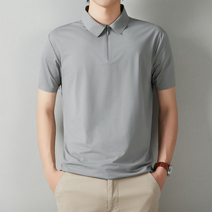 Polo para Hombre, Media Cremallera, Manga Corta, Transpirable, Corte Ajustado, Deportivo, Casual, Color Sólido, para Golf y Tenis, con Logotipo Personalizado - Product Image 3