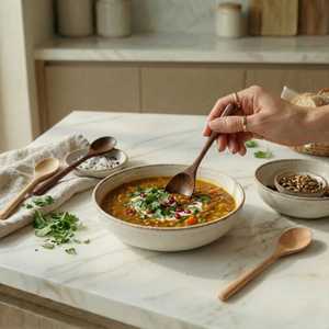 Wooden <b>Spoon</b> Set Long Handle Serving <b>Spoons</b> Stirring Soup Tea <b>Coffee</b> Kitchen Tableware - Product Image 4