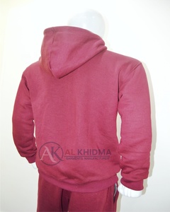 เสื้อฮู้ดผู้ชายทรงปกติ ผ้าฝ้ายฟลีซเนื้อนุ่ม น้ำหนักเบา แขนยาว แบบเรียบ ไม่มีลาย รับผลิตแบบ OEM ODM เสื้อผ้าฤดูหนาว - Product Image 3