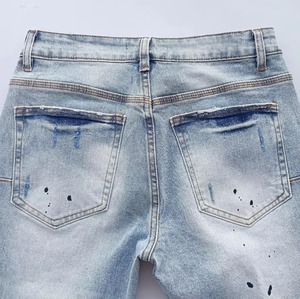 <b>Mens</b> Mid Rise Denim Jeans Comfortable <b>Stretch</b> Pants for Daily Casual Fashion 12oz <b>mens</b> denim jeans mass production - Product Image 5