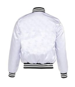 Chaqueta Varsity de Seda Premium para Hombre, Cuello de Punto Acanalado, Chaqueta Letterman de Satén, Fábrica de Ropa con Etiqueta Privada Personalizada - Product Image 2