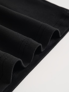 Women V Neck <b>Long</b> Sleeve <b>T</b> <b>Shirt</b> Slim Fit Casual <b>Black</b> 100% Polyester/Spandex/Cotton Knitted Breathable Heat Transfer Printing - Product Image 4