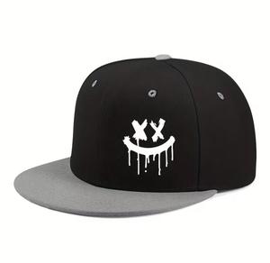 หมวกแก๊ป Snapback ลายยิ้มสีขาวสไตล์สตรีทลำลอง ระบายอากาศได้ดี สำหรับผู้ใหญ่ ฤดูใบไม้ผลิ ฤดูร้อน ผ้าฝ้าย 100% - Product Image 2