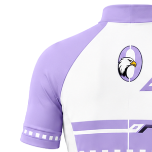 Maillot de Ciclismo Blanco Lavanda de Manga Corta con Cremallera Completa, Secado Rápido, Transpirable, para Bicicleta de Carretera, Ligero, Ropa Deportiva de Entrenamiento - Product Image 5