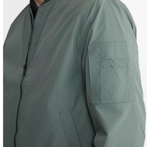 Blouson bomber beige pour homme, fermeture éclair, col montant, toile, vêtement d'hiver décontracté - Product Image 6
