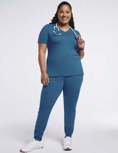 OEM Factory Wholesale Unisex Medical <b>Scrubs</b> <b>Set</b> Sized Front Pocket Hospital Uniforms Nurse Uniform Jersey Cotton/Polyester - Product Image 2