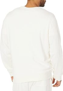 Men's <b>White</b> Crew Neck Long Sleeve Pullover <b>Sweatshirt</b> Regular Fit Knitted 100% Cotton Casual Autumn Wear <b>Sweatshirt</b> - Product Image 6
