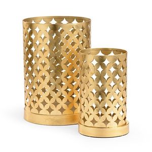 Portavelas Votivo de Aluminio Hecho a Mano, Diseño de Ondas Metálicas, Duradero, Estilo Lujoso, Forma Cilíndrica Única, Toque Real para Navidad y el Hogar - Product Image 4