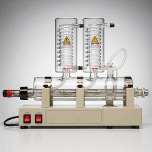 Destilador de Agua Automático de Doble Destilación, de Vidrio Borosilicato, para Uso Médico e Investigación - Product Image 1