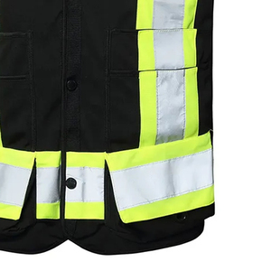 Reflective Vest <b>Night</b> Safety Construction Road Work Vest Construction Hi Vis Clothing Reflective Safety Vest with Pockets OEM - Product Image 2