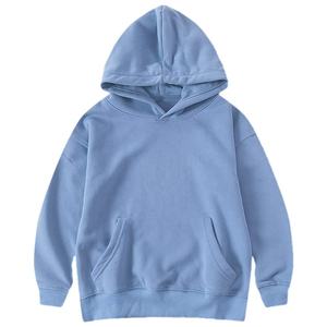 เสื้อสวมหัวผ้าฟลีซสัมผัสนุ่มสบายๆสำหรับเด็กเสื้อมีฮู้ดและกางเกงวิ่งมีกระเป๋าหน้าชุดวอร์มเล่นกีฬาออกกำลังกายเล่นยิมเสื้อสวมหัว - Product Image 2