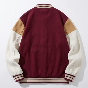Chaqueta Varsity de Lana Premium Personalizada para Hombre, Estilo Casual de Invierno, con Logotipo Bordado en la Parte Delantera, Cuello Alto, Chaqueta Bomber de Lujo - Product Image 1