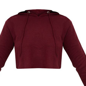 Nouveau design – Sweat à capuche court pour femme, manches longues, polaire, séchage rapide, léger, grandes tailles, motif uni - Product Image 2