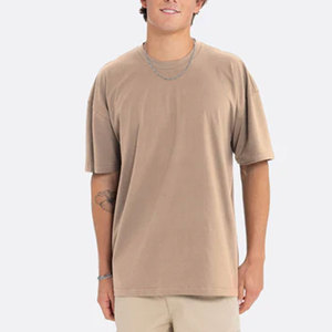 Camiseta 100% Algodón Orgánico Peinado con Cuello Redondo Liso y Cuello Acanalado - Product Image 1