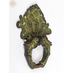 Aldaba de puerta de diseño de concha de 7 pulgadas hecho a mano Artículo de decoración única para el hogar - Product Image 3