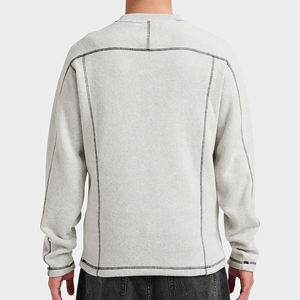 Premium Men's Striped Crew Neck Knit <b>Sweater</b> Soft Cotton Blend Long Sleeve Winter Casual Pullover <b>Sweater</b> - Product Image 6