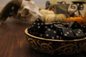 High Demand Best Quality Eco-Friendly Handmade Polished Nautical Letters Buffalo Horn Ludo Six Sided Dice <b>Black</b> <b>Board</b> Game Home - Product Image 2
