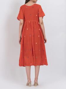 Fabricante de Vestidos Midi de Algodón Khadi para Mujer |    Fábrica de Ropa |   Proveedor de Ropa de Marca Privada OEM ODM, Mayorista y Exportador al por Mayor - Product Image 4